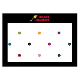 Comet Busters 10 Pcs Embellished Reusable Designer Bindis - Multicoloured-12