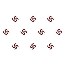 Comet Busters 10 Pcs Embellished Reusable Swastika-Shaped Designer Bindis - Maroon-32