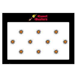 Comet Busters 10 Pcs Reusable Designer Bindis - Orange & Black-10