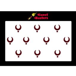 Comet Busters 10 Pcs Reusable Crescent-Shaped Designer Bindis - Maroon-4
