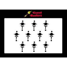 Comet Busters 10 Pcs Reusable Designer Bindis - Black-52