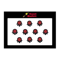 Comet Busters 10 Pcs Maroon & Black Reusable Circular Shaped Bindi-25