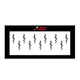 Comet Busters 11 Pcs Black Reusable Bindi-39