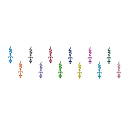 Comet Busters Multicolored Bindis - 12 Pcs-17