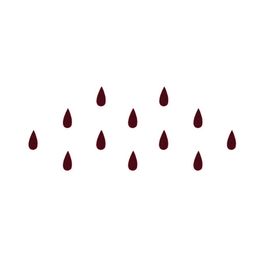 Comet Busters 12 Pcs Reusable Teardrop-Shaped Designer Bindis - Maroon-16