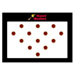 Comet Busters 13 Pcs Beaded Reusable Circular Designer Bindis - Red & Gold-Toned-56