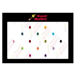 Comet Busters 14 Pcs Embellished Reusable Oval Bindis - Multicoloured-20