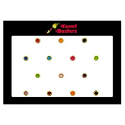 Comet Busters 14 Pcs Beaded Reusable Designer Round Bindis - Multicoloured-11