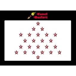 Comet Busters 24 Pcs Embellished Reusable Designer Star Bindis - Red-8