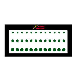 Comet Busters 36 Pcs Reusable Designer Round Bindis - Green-3