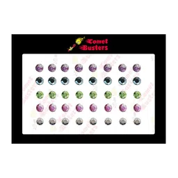Comet Busters 40 Pcs Reusable Designer Bindis - Multicoloured-17