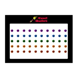 Comet Busters 50 Pcs Reusable Designer Bindis - Multicoloured-53