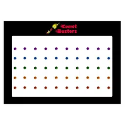 Comet Busters 50 Pcs Reusable Designer Bindis - Multicoloured-13