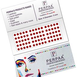 PERPAA Maroon Velvet Kumkum Bindi Box with 15 Flaps - Size 6-32