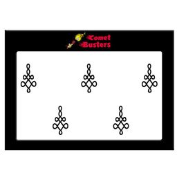Comet Busters 5 Pcs Reusable Designer Bindis - Black-24
