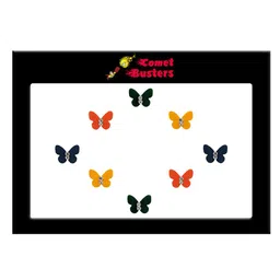 Comet Busters 8 Pcs Embellished Reusable Designer Butterfly-Shaped Bindis - Multicoloured-29