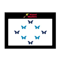 Comet Busters 8 Pcs Embellished Reusable Designer Butterfly-Shaped Bindis - Blue-50