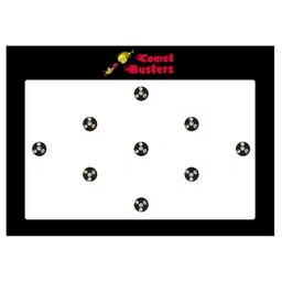 Comet Busters 9 Pcs Embellished Reusable Designer Round Bindis - Black-14