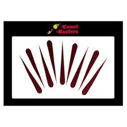 Comet Busters 9 Pcs Reusable Designer Bindis -Burgundy-13