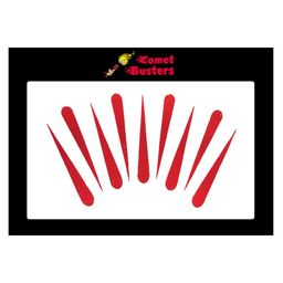 Comet Busters 9 Pcs Reusable Designer Bindis - Red-51