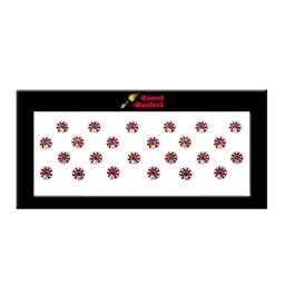 Comet Busters Set of 24 Embellished Designer Bindis - Maroon image 3