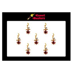 Comet Busters Set of 7 Maroon Embellished Bindis image 3
