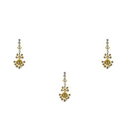 Comet Busters Gold-Coloured Set of 3 Stone Studded Bindis image 3
