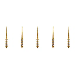 Comet Busters Gold-Coloured Set of 5 Embellished Bindis image 2