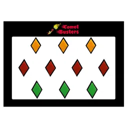 Comet Busters 10 Pcs Reusable Diamond-Shaped Designer Bindis - Red & Green image 3