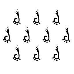 Comet Busters 10 Pcs Reusable Designer Bindis - Black image 2