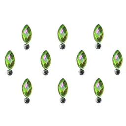 Comet Busters 10 Pcs Green Reusable Stone-Studded Bindi image 2