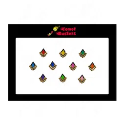 Comet Busters 10 Pcs Embellished Reusable Designer Bindis - Multicoloured image 2