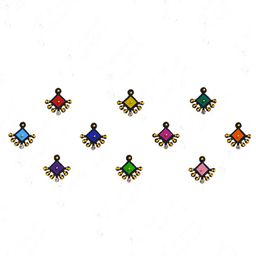 Comet Busters 10 Pcs Beaded Reusable Designer Bindis - Multicoloured image 2