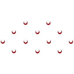 Comet Busters 12 Pcs Reusable Crescent-Shaped Bindis - Red image 2
