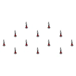 Comet Busters 12 Pcs Reusable Designer Bindis - Black & Maroon image 2