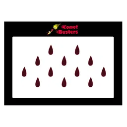 Comet Busters 12 Pcs Reusable Teardrop-Shaped Designer Bindis - Maroon image 2
