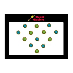 Comet Busters Blue & Green Stone-Studded Round Shaped Bindis - 13 Pcs image 3