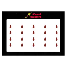 Comet Busters 20 Pcs Reusable Teardrop-Shaped Designer Bindis - Maroon image 3