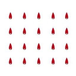 Comet Busters 20 Pcs Embellished Reusable Designer Bindis - Red image 3