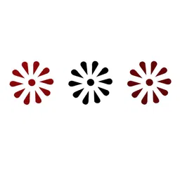 Comet Busters 36 Pcs Reusable Designer Bindis - Red & Black image 2