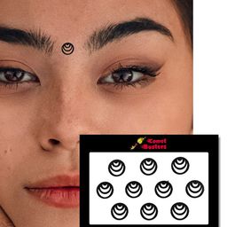 Comet Busters Set of 10 Designer Bindis - Black image 3
