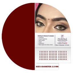 PERPAA Maroon Velvet Kumkum Bindi Box with 15 Flaps - Size 8 image 5