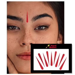 Comet Busters 9 Pcs Reusable Designer Bindis - Red image 3