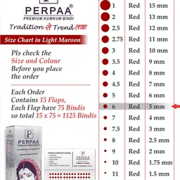 PERPAA Maroon Velvet Kumkum Bindi Box with 15 Flaps - Size 6 image 2