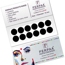 PERPAA Set of 2 Black Velvet Kumkum Bindi Box with 15 Flaps Each - Size 1 image 5