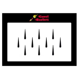 Comet Busters 10 Pcs Reusable Designer Bindis - Black image 1