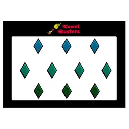 Comet Busters 10 Pcs Reusable Designer Bindis - Blue & Green-32