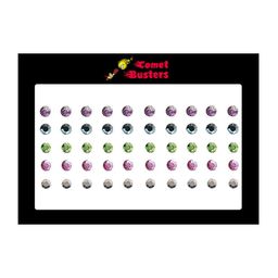 Comet Busters 50 Pcs Reusable Designer Bindis - Multicoloured-11