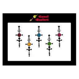 Comet Busters 5 Pcs Reusable Designer Bindis - Multicoloured image 1