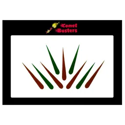 Comet Busters 9 Pcs Reusable Designer Bindis - Maroon & Green-8
